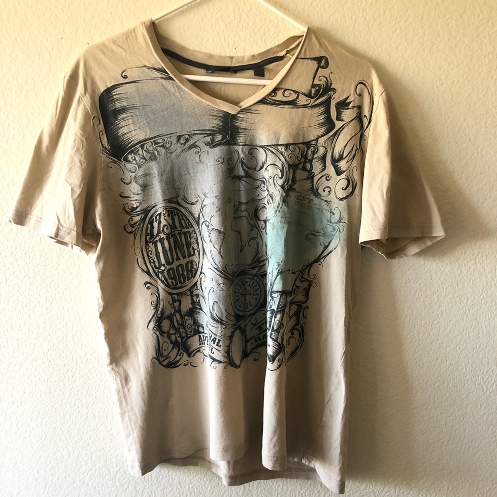 Ted Baker print v-neck T-shirt